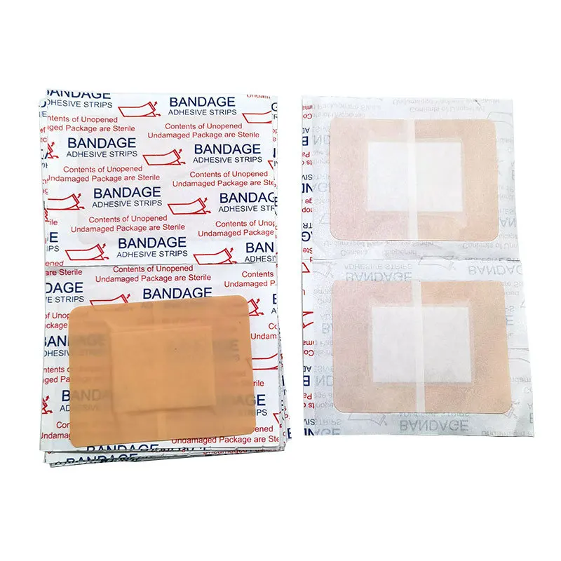 100 teile/satz 7,6*5,1 CM Große Haut Patch PE Wasserdichte Quadratische Pflaster Erste Hilfe Zubehör Wundpflaster klebebinden Image