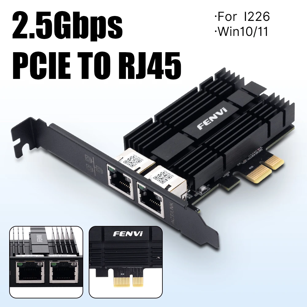 FENVI PCI-E zu RJ45 Netzwerkkarte für I226 PCI Express RJ45 Gigabit Ethernet LAN 2,5G 2500Mbps WiFi Adapter für Desktop PC Image
