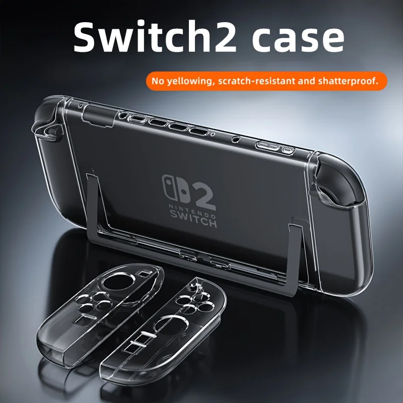 Geeignet für Nintendo Switch 2, kristallklare Schutzhülle, Anti-Drop-Hartschale, komplettes Zubehör mit abnehmbarem Joystick Image