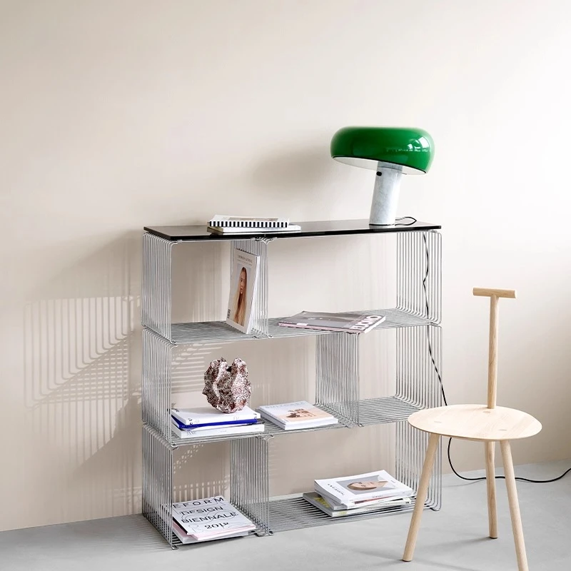 Dänemark Montana Panton Draht Geometrische Linie Beistelltisch Kombination Hause Metall Bücherregal Vintage Lagerung Edelstahl Rack