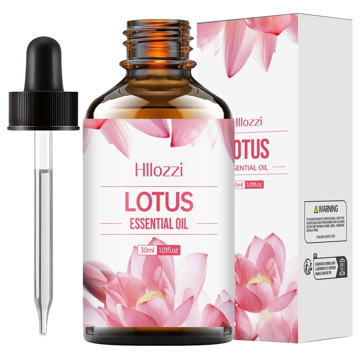 Ätherisches Lotusöl. Feuchtigkeitsspendendes und nährendes Tiefenreparaturöl für Gesicht, Körper, Nägel, Haare und Wimpern. Geeignet für alle Haut Image
