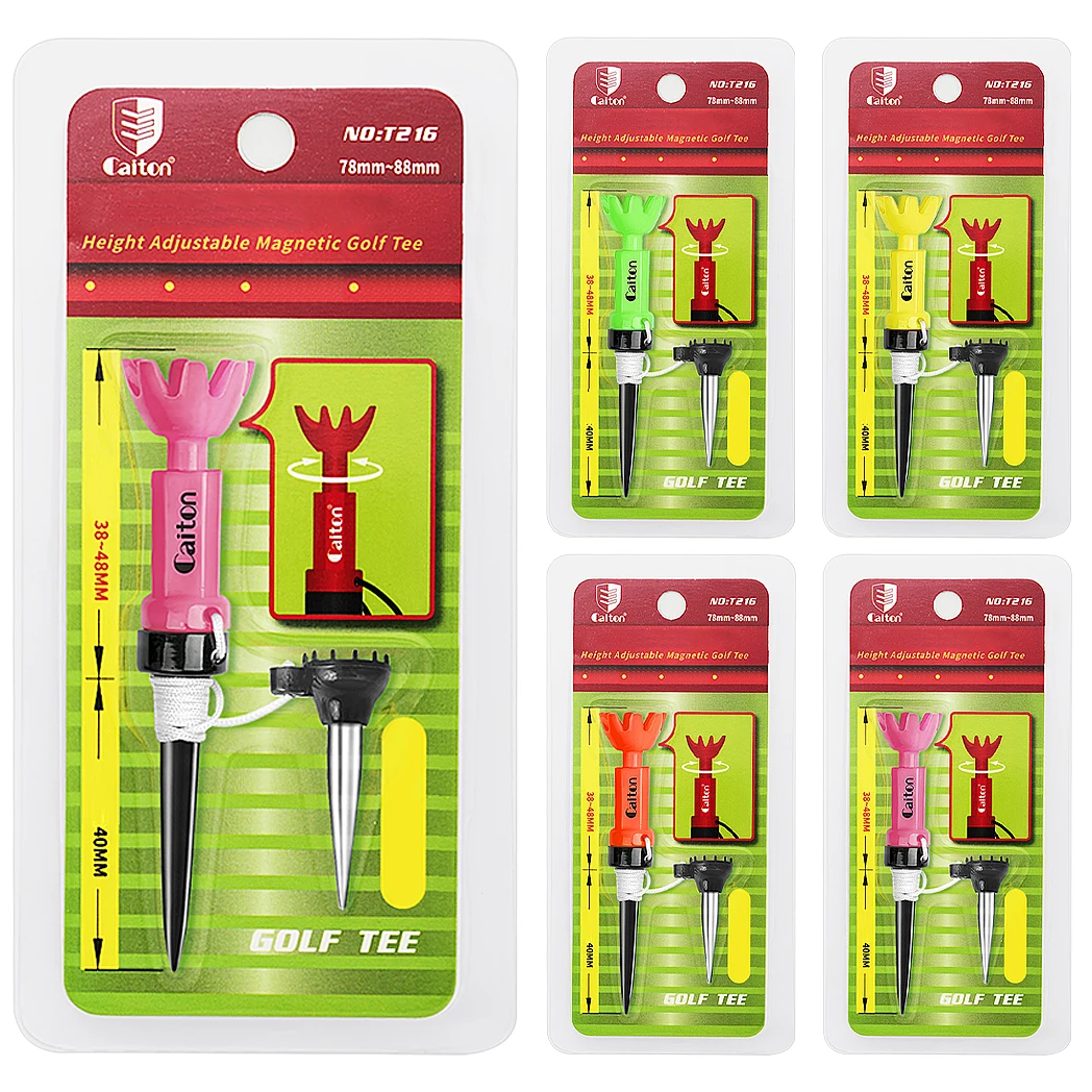 Caiton 1 Stück flexibles Golf-Tee 78–88 mm 360 ° Rotierendes Oktopus-Design Stabile Langlebige Stoßfeste Driving Range Übungs-Tee-Hilfe Image