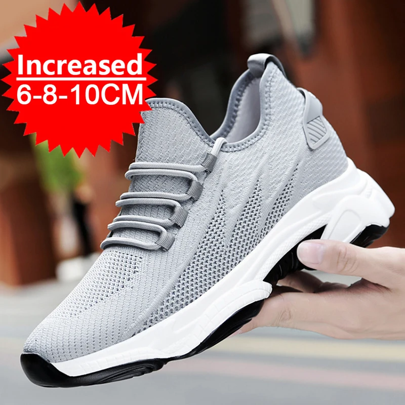 Turnschuhe Männer Aufzug Schuhe Höhe Erhöhen Schuhe Für Männer Casual Einlegesohle 10cm 8cm 6cm Optional Heels Mokassins größere Männliche Sport