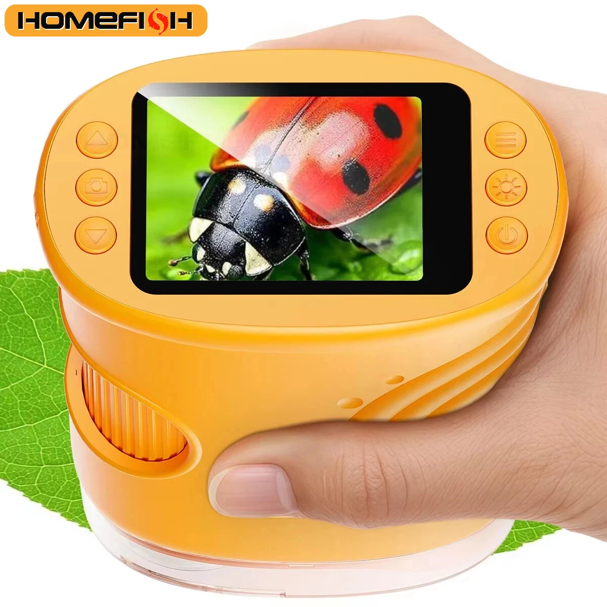 1000X Handmikroskop für Kinder, 2,0-Zoll-Bildschirm, wiederaufladbar, Mini-Taschen-Digitalmikroskope, tragbar, Edu-Geschenk, Kinder, Studenten Image