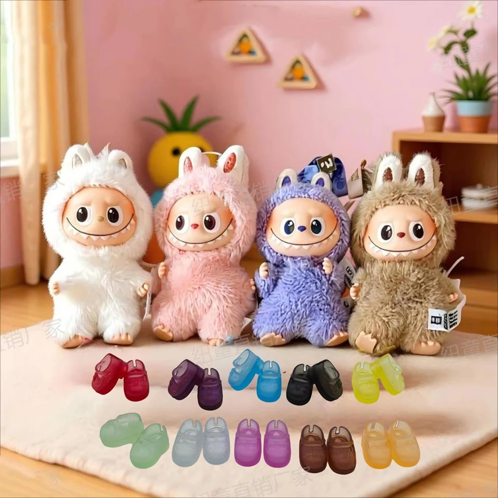Mini Labubu Puppenschuhe für 10 cm Labubu 4.0 The Monsters Pin für Love Series Puppenkleidung Outfit Zubehör für Ropa Labubu