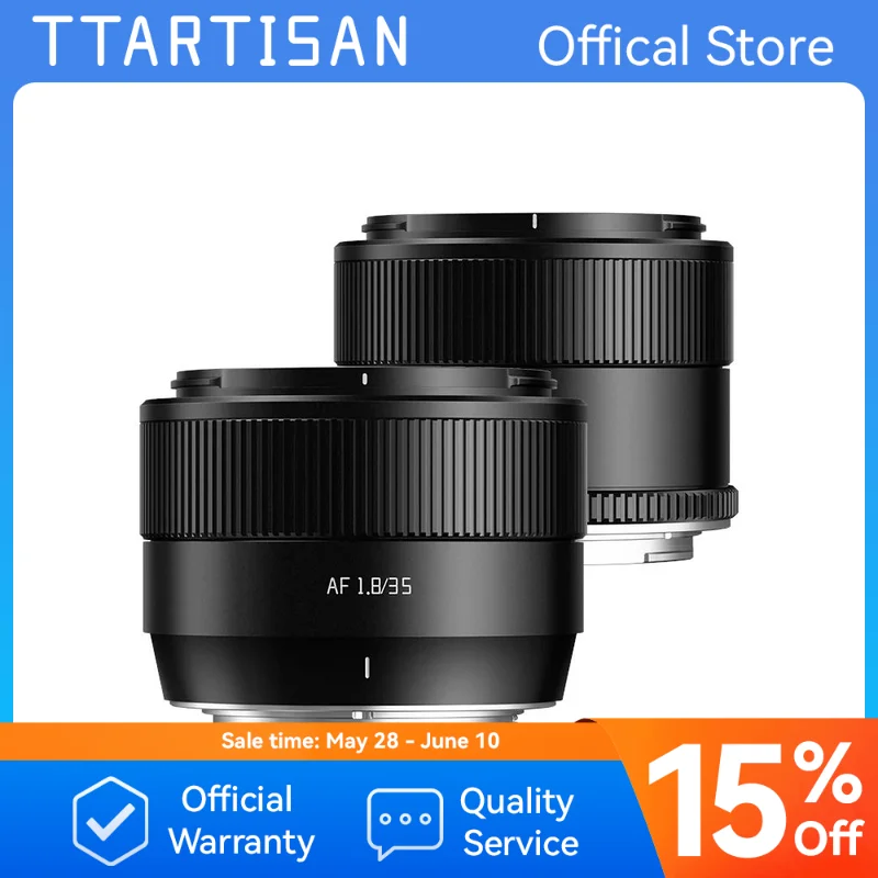 TTArtisan Autofokus 35mm F1.8 Mark II Prime-Kameraobjektiv für Fujifilm X XF X-E4 X-S20 XM5 X-H2S XT30 Sony E ZVE-10II Nikon Z ZFC Image