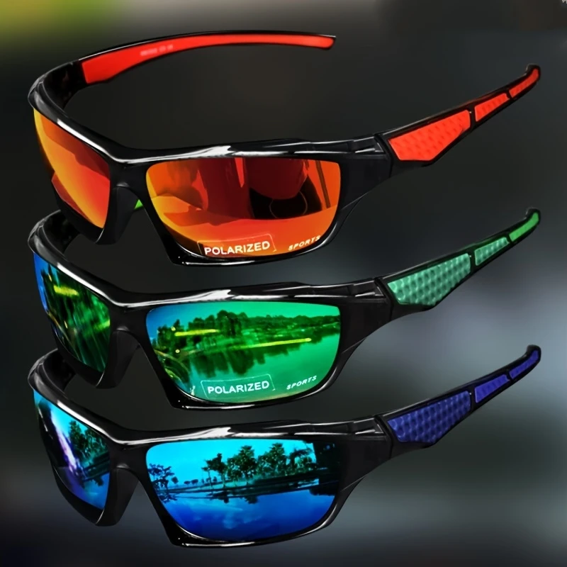 1/3PCS Sport Polarisierte Sonnenbrille für Männer Leichte Nachtsicht Männliche Shades Radfahren Fahren Angeln Mode Spiegel Sonnenbrille Image