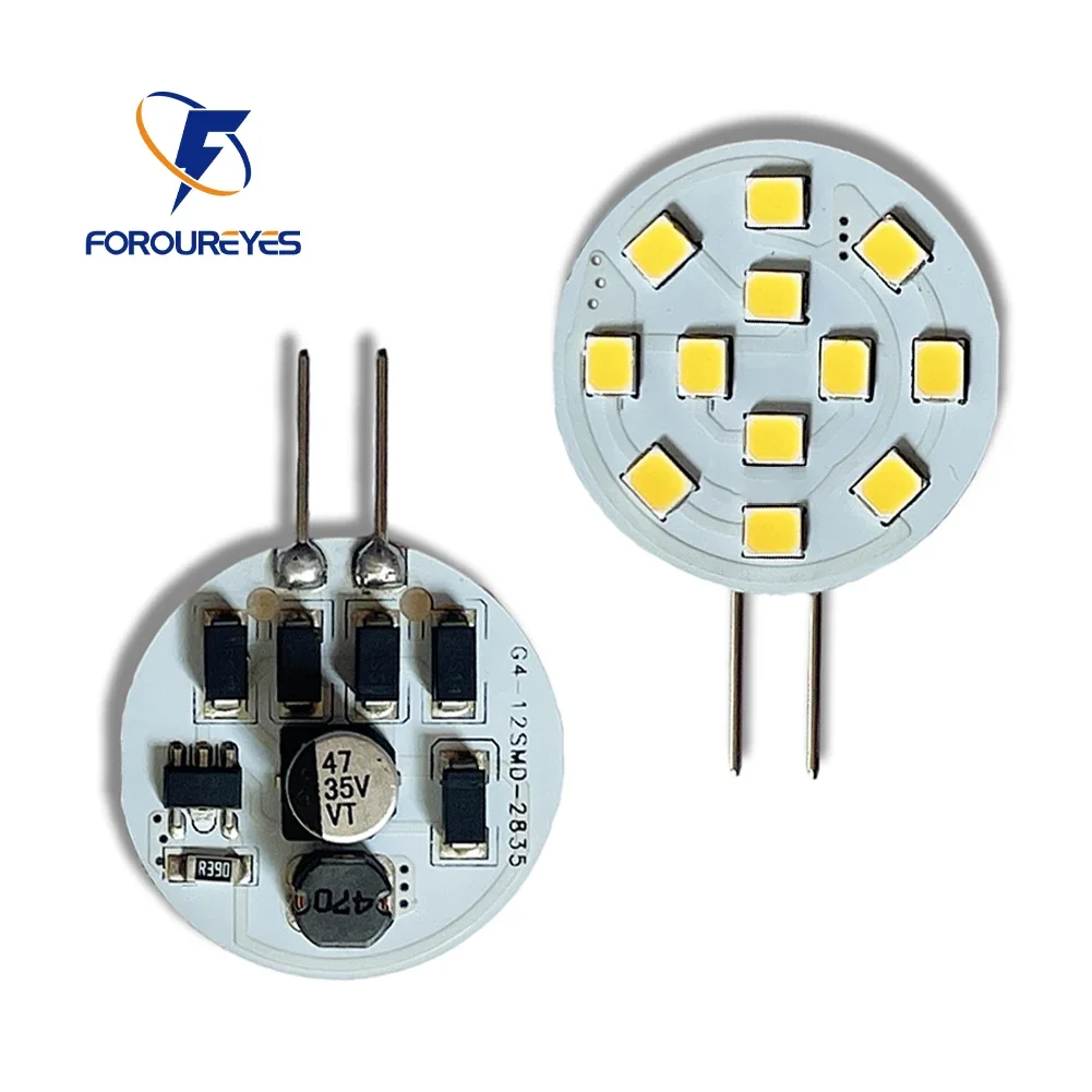 AC12V 24V runder Scheinwerfer G4 LED-Birne 2,2W SMD2835 12LEDs kein Flimmern Downlight-Birne Boots-Dunstabzugshaubenlichter ersetzen Halogenlampe Image