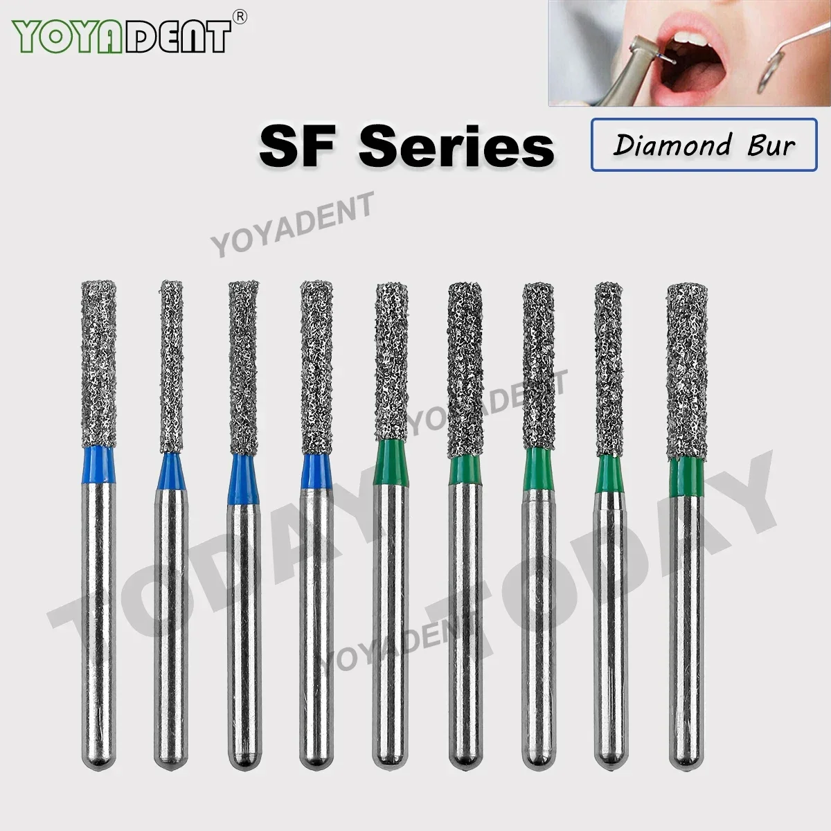 SF Typ Dental Burs Dental Diamant Bohrer Dental High Speed Handstück Bohrer FG 1,6mm Zahnarzt Werkzeuge 10 stücke Image