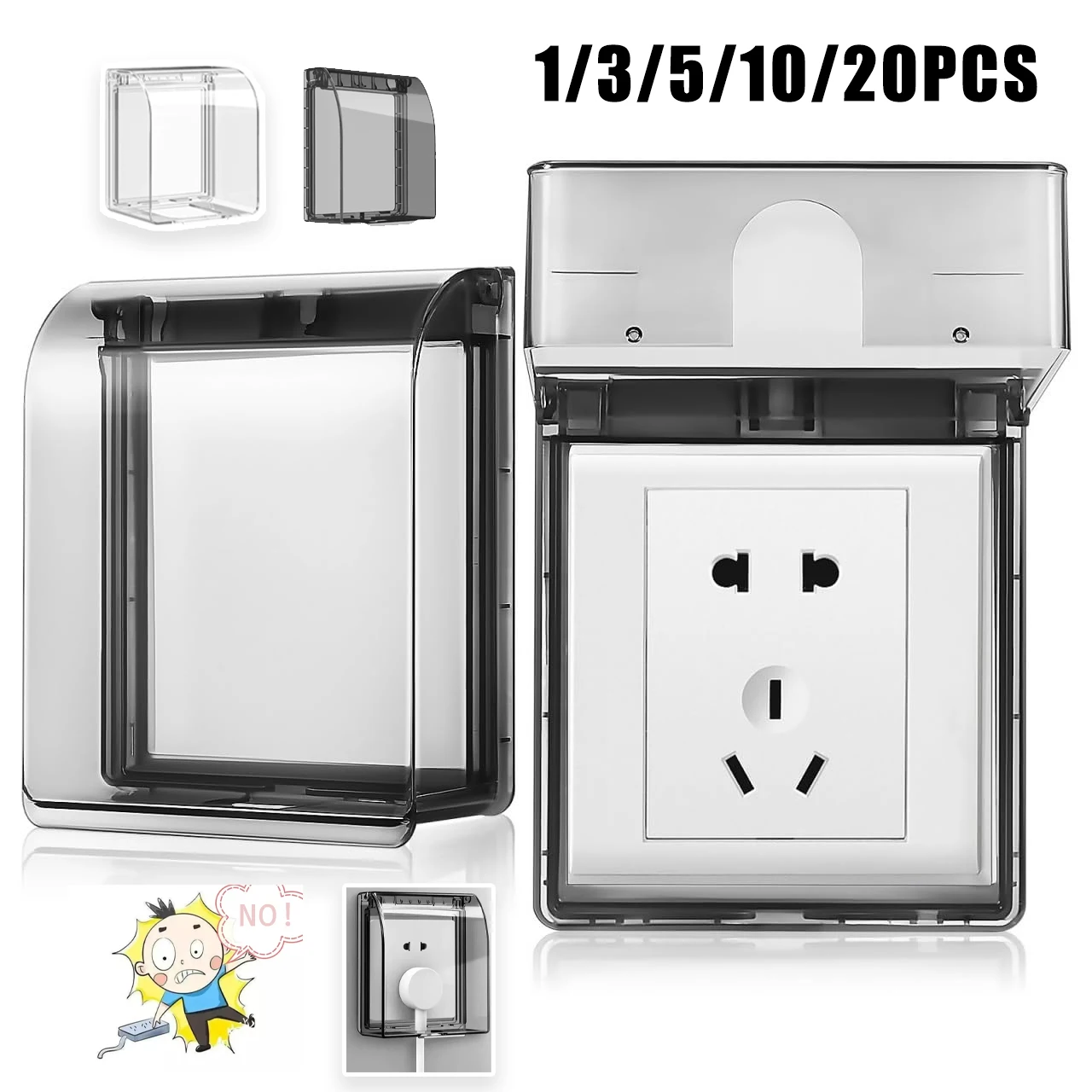 86-Typ Universal Steckdose Abdeckung Transparent Wasserdicht Schalter Platte Schutz Langlebig Haushalt Verdrahtung Zubehör Image