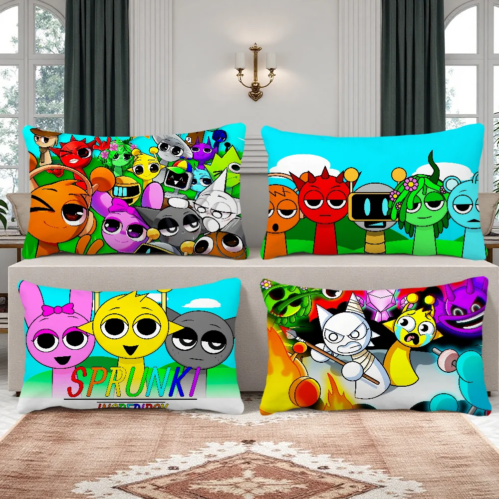 Spiel lustige Cartoon S-Sprunki I-Incredibox Kissenbezug Rechteck Kissenbezug Home Sofa Wohnzimmer Coffee Shop Kissenbezug Image