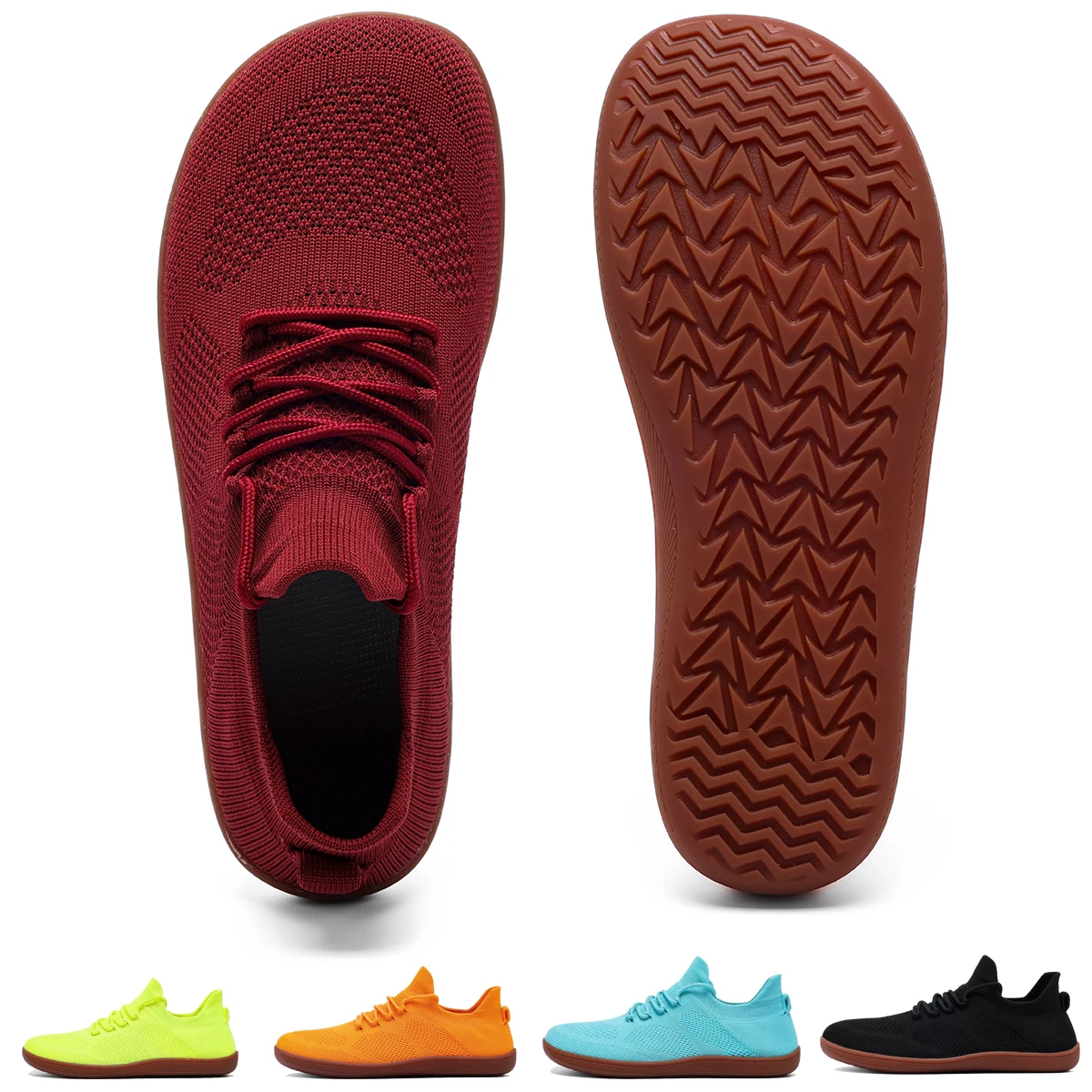 Barfußschuhe mit breiter Zehenpartie für Herren und Damen, minimalistische Wandersneaker | Zero Drop Sole | Atmungsaktives Mesh Image