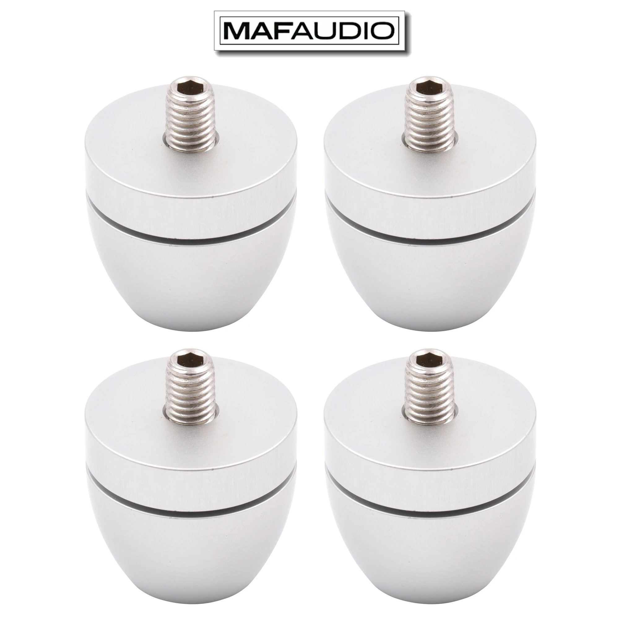 4 stücke FE Aluminium Füße Pad Anti-shock Stoßdämpfer Fuß Vibration Ständer M8 Schraube Gesperrt Legierung Lautsprecher Verstärker chassis Perlen Image