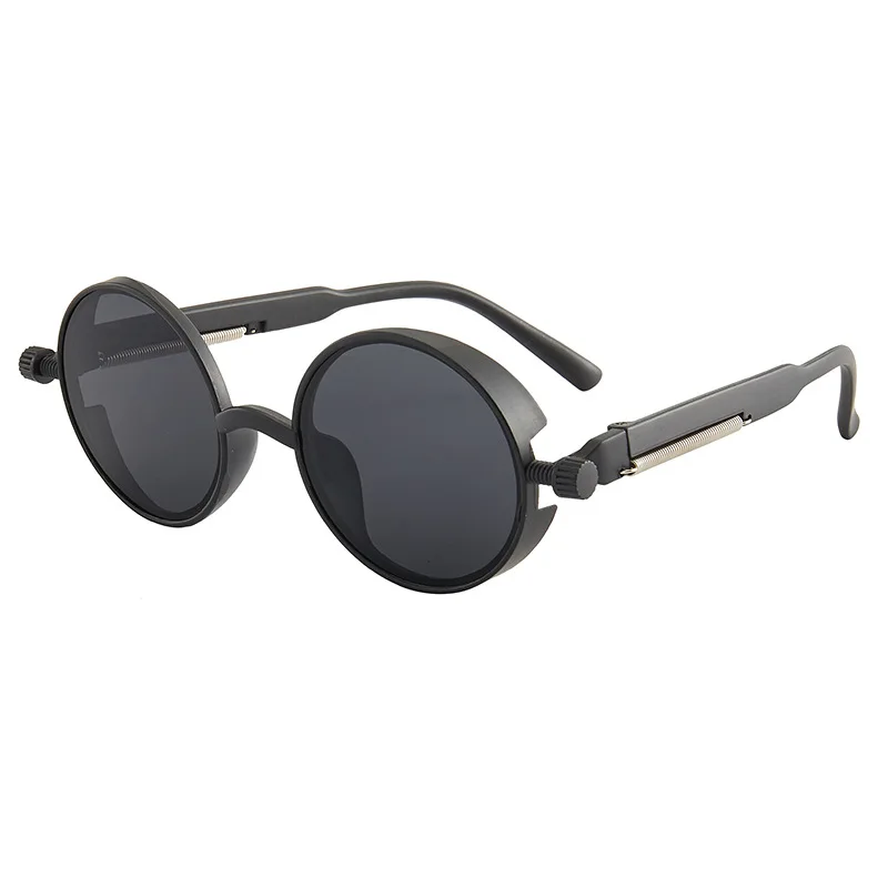 Klassische Gothic Steampunk Sonnenbrille Luxus Marke Designer Hochwertige Männer und Frauen Retro Runde PC Rahmen Sonnenbrille Image