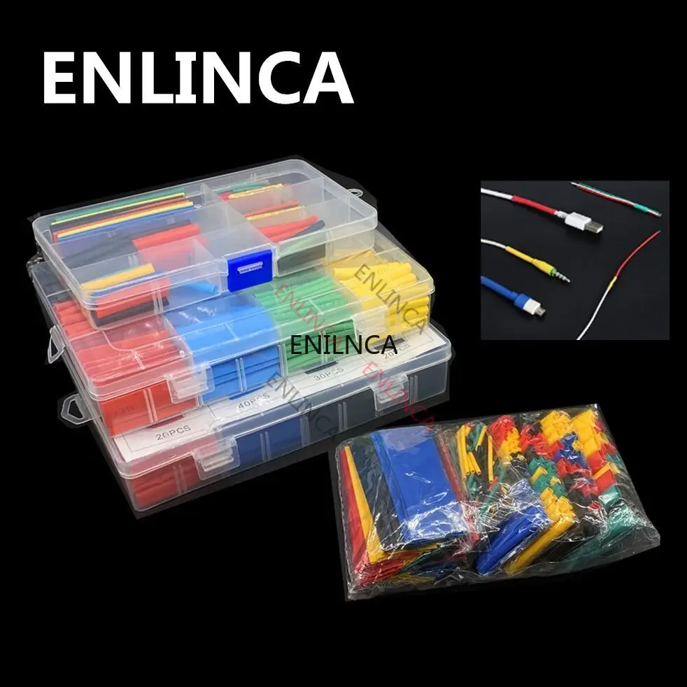 164-780 teile/schachtel Set Polyolefin Schrumpfschlauch Schrumpf Draht Kabel Isolierte Schlauch Schläuche Elektronische Teile schrumpfen verpackung Image