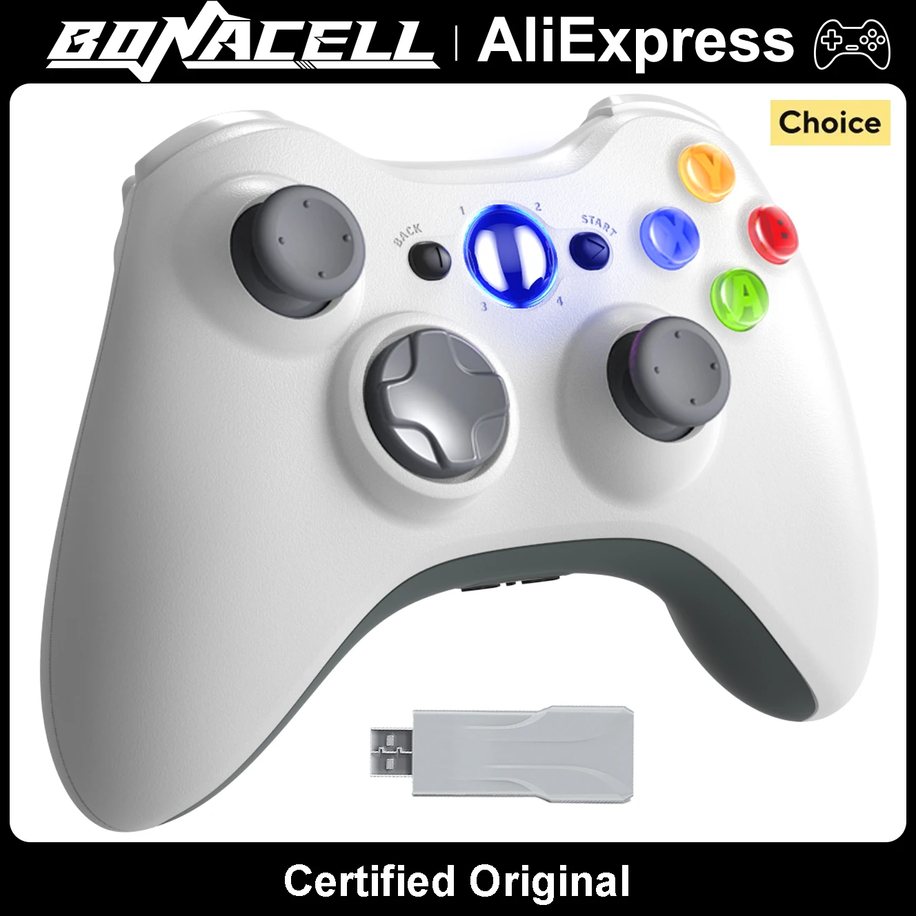 Gamepads für Xbox 360 Xbox 360 Slim/Elite/PC Controller Kabellos/Kabelgebunden Spiel-Joystick Empfindliches D-Pad Dual Shock Steuerungsstick Image