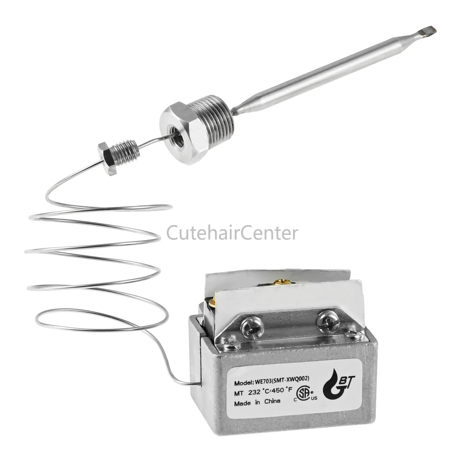 Ersatz-Sicherheitsthermostat mit 3/8 Zoll hohem Endschalter für 1177 Gasfritteuse, Ausschnitt 232 ℃ /450 ℉ Passend für IF IF-BL IF-COUNTER SMT-XWQ002 Image