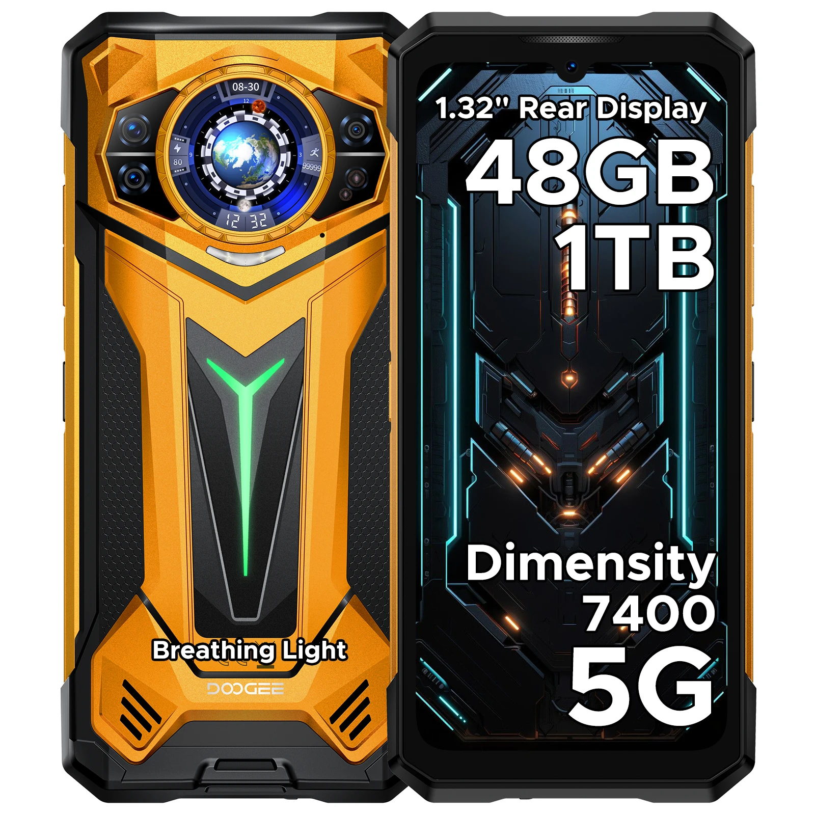 DOOGEE S200 Ultra 5G Outdoor-Smartphone 48GB+1TB 6,72'' 120Hz Display 11000mAh Akku 66W NFC Dimensity 7400 Android 15 Smartphone Image