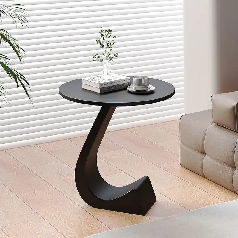 Licht Luxus Moderne Einfache Hause Wohnzimmer Sofa Kleinen Beistelltisch Rock Platte High-end-Gefühl Nacht Runde Tisch kreative Image