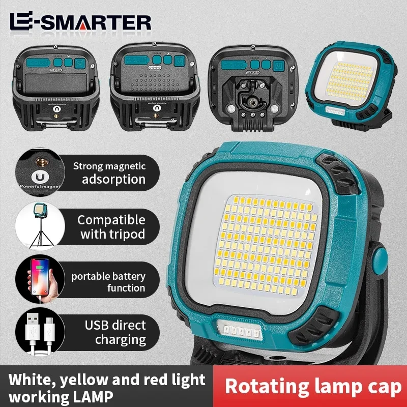 Tragbare LED-Scheinwerfer Laterne starkes Licht Taschenlampe Outdoor Camping Angeln Notfall wiederauf ladbare magnetische Arbeits lampe w892 Image