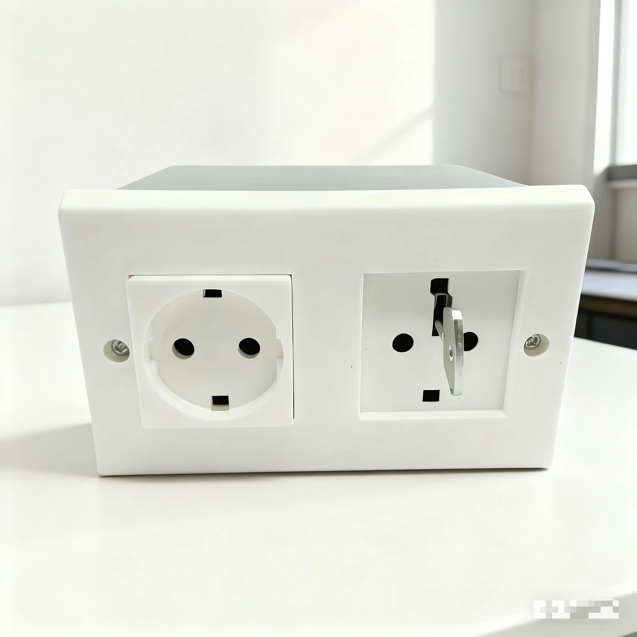 1 x Steckdosen-Umleitungssafe im europäischen Stil mit Vintage-Schlüssel, Stahl-Sicherheitsgehäuse, extra große versteckte Schublade für das Heimbüro