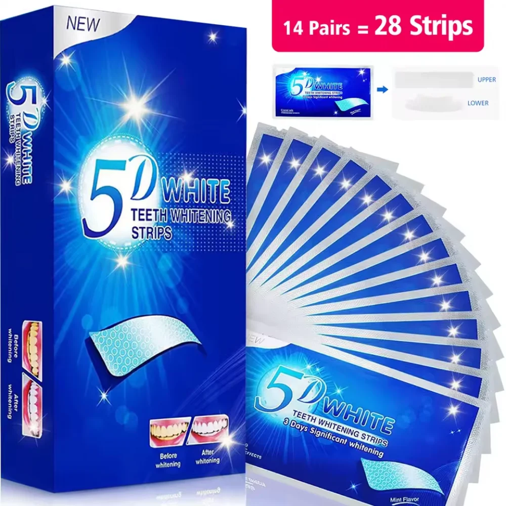 3D/5D/9D Bleaching Zähne Bleaching Streifen Borsten Oral Hygiene Pflege Streifen Dental Bleaching Whitestrips Zahnarzt Seks Bleaching gel Image