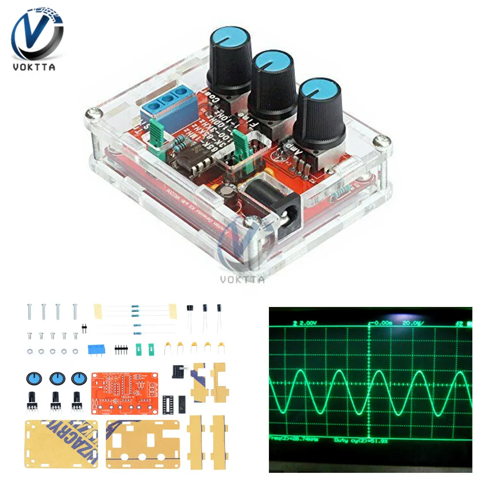 XR2206 Hochpräziser Signalgenerator DIY Kit Sinus Dreieck Rechteckwellen 1 Hz 1 MHz Frequenzbereich Einstellbare Frequenz Image