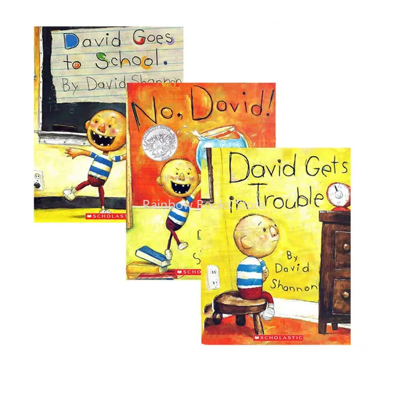 Kein David , David kann keine englischen Original-Bilderbuch-Klassiker mit 3 Volumen Image