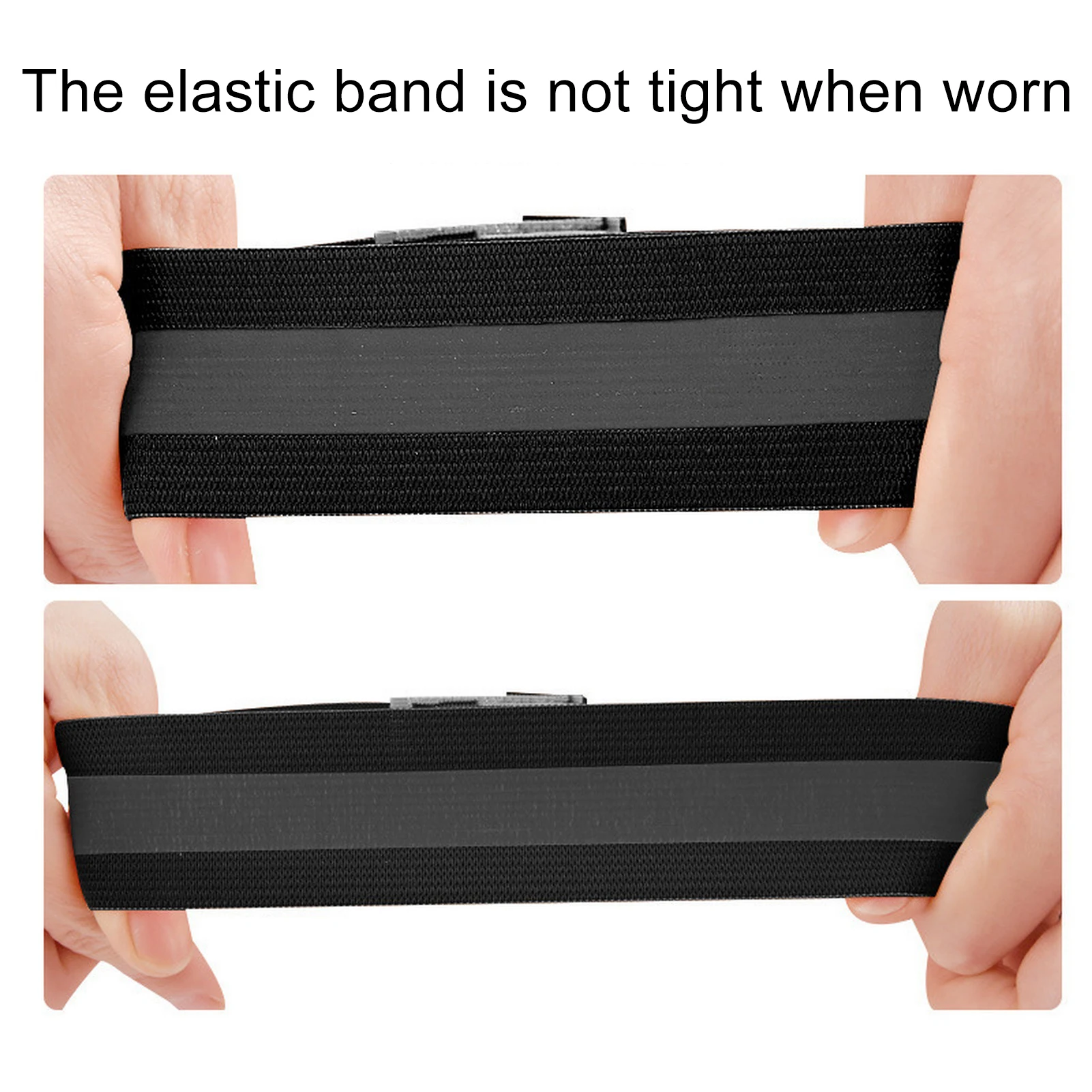 1 Stück reflektierendes elastisches Armband mit hoher Sichtbarkeit für Radfahren, Nachtlauf-Armband, Sicherheitsarmband für Warnung und Schutz Image