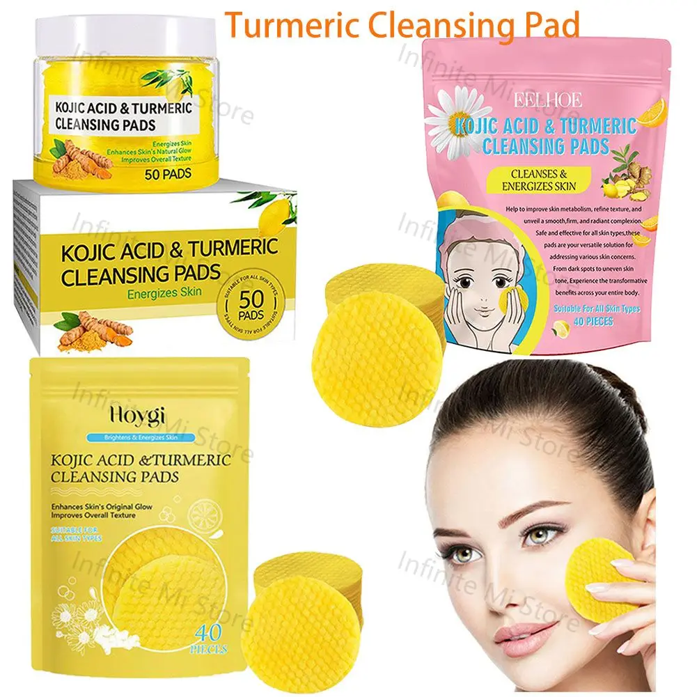 40/50 stücke Kurkuma Koji säure Reinigungs pads Peeling Pads Gesichts schwämme zur Reinigung Peeling tägliche Reinigung Hautpflege Image