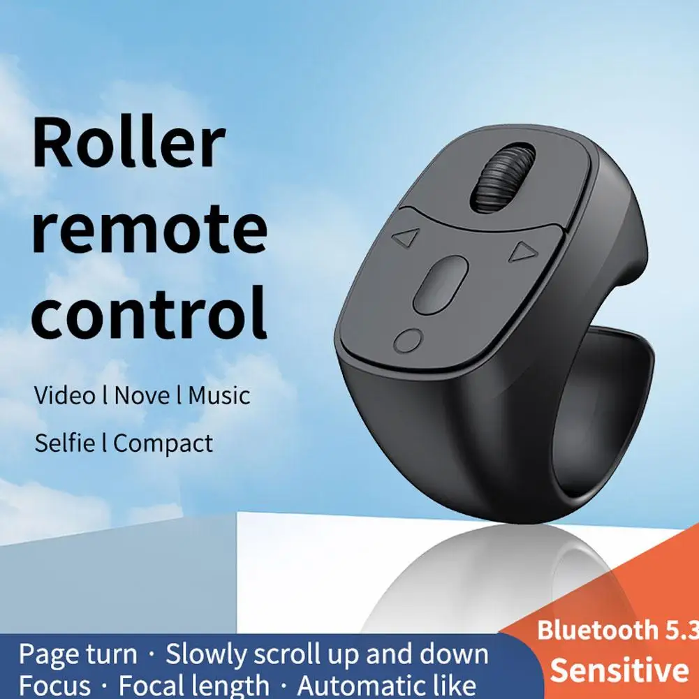 Handy-Scrollring, kabelloser Fingerverschluss, Fernbedienung, Seitenwender, Handy-Controller, Bluetooth für Reisen Image