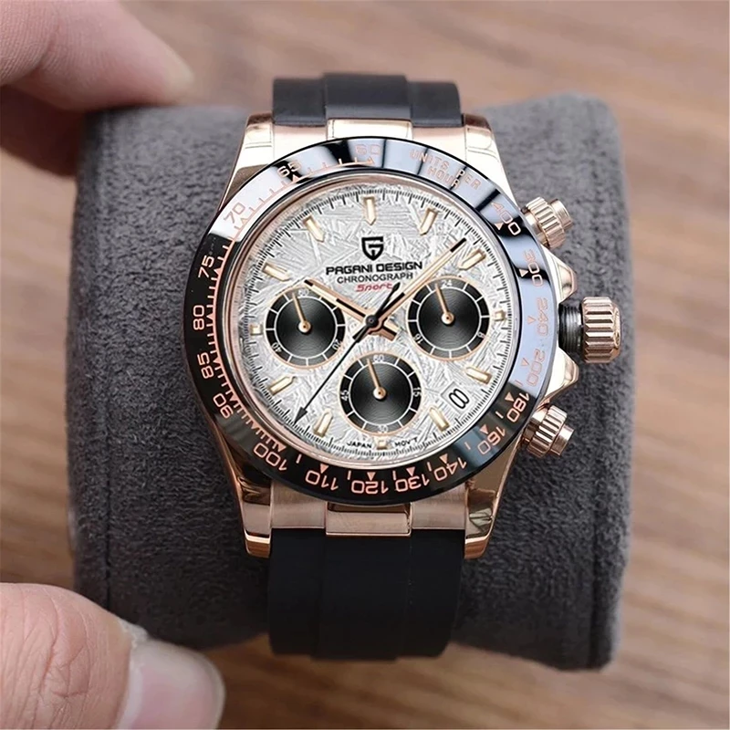 40mm Neue V2 PAGANI DESIGN männer Quarz Uhren Sapphire Retro Chronograph Edelstahl Wasserdichte Uhr Männer Relogio Masculino Image