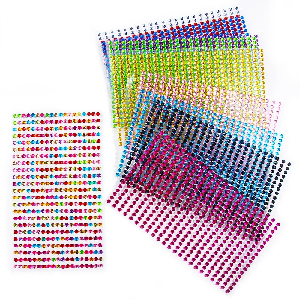 3–6 mm Glitzer-Diamant-Gesichtsjuwelen, Lidschatten-Aufkleber, selbstklebende Gesichtskörperkunst, Tattoo, Augenbrauen, Diamant-Nagelaufkleber, Dekoration Image