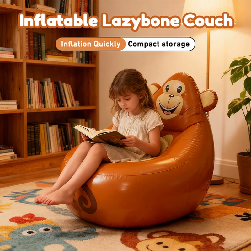 4 Stile aufblasbares Lazy Sofa, tragbar, aufblasbar, Outdoor, Camping, Lounge-Stuhl, PVC-Luftkissen-Sofa für Wohnzimmer, Balkon, Garten