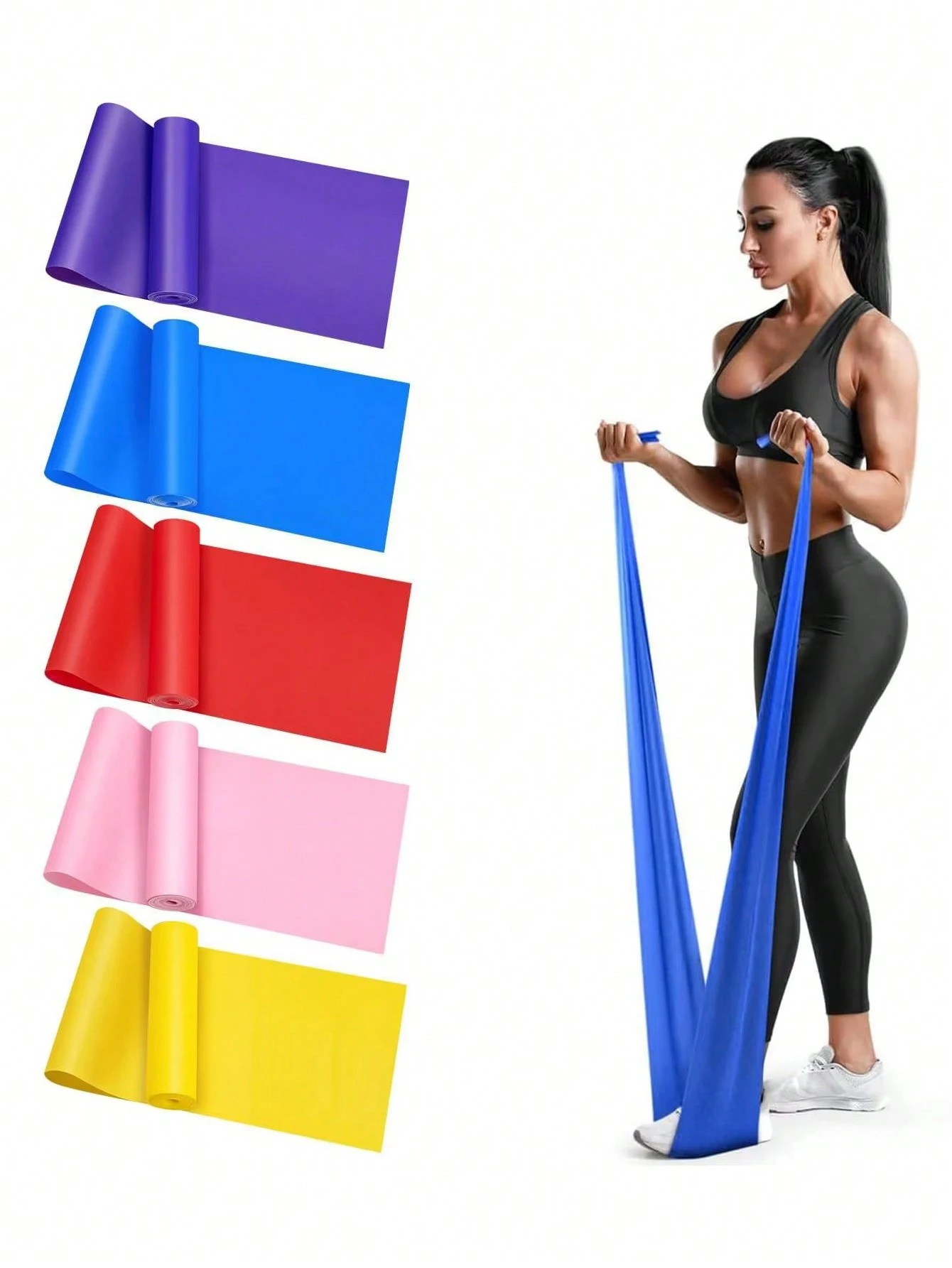 1pc Yoga Pilates Widerstand Band Tragbare Hohe Elastizität Training Stretching Ganzkörper Kraft Elastische Übung Heimgebrauch Image