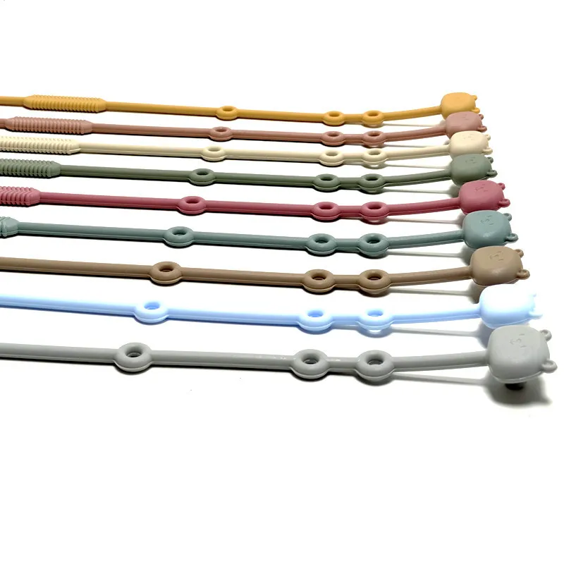 Baby Schnuller Kette Baby Silikon Schnuller Anti-Drop Kette Kinder Beißring Spielzeug Anti-Drop Seil Image