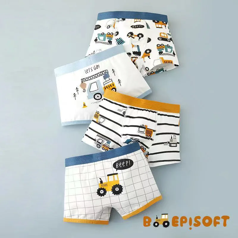 4 stücke Kinder unterwäsche für Jungen Baumwolle süße Dinosaurier Shorts Höschen Mode Teenager atmungsaktive weiche Boxer Kleinkind Unterhosen Image