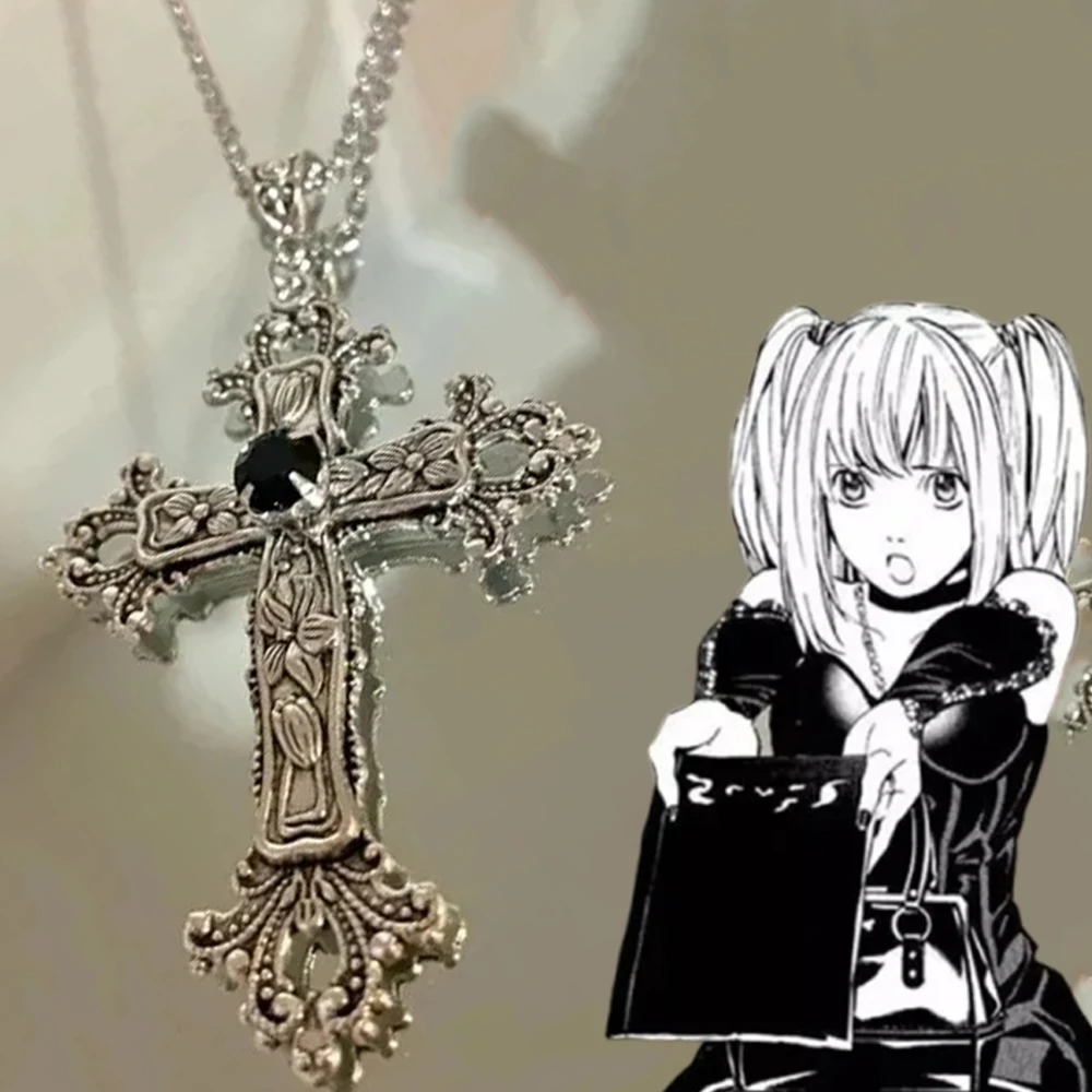 Punk Goth Vintage Kreuz Halskette Silber Farbe mit Kristallen Gothic Kruzifix Ostern Schmuck Unisex Bejeweled Kruzifix Halsketten