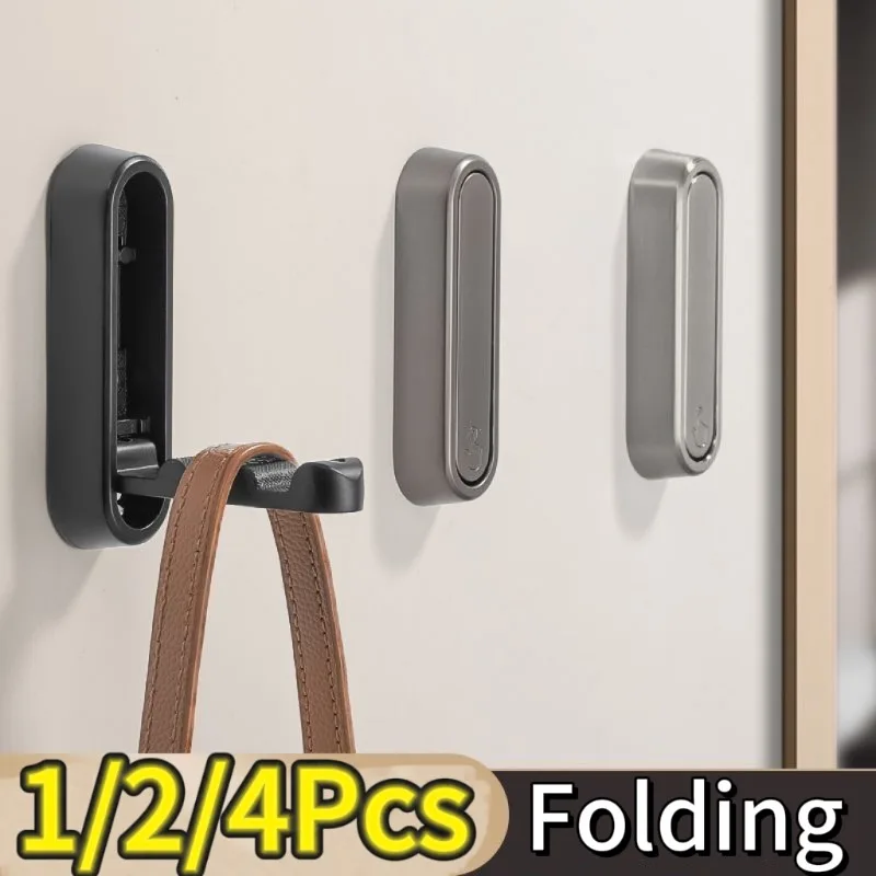 1–4 Stück zusammenklappbare Wandhaken, versteckte Robe, Handtuch, Kleidung, Kleiderhaken, Klapphaken für Küche, Badezimmer, Handtuchhalter, Wohnaccessoires