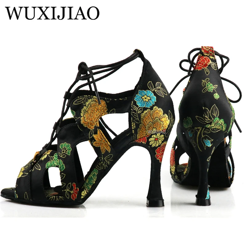 WUXIJIAO Latin dance schuhe Tango damen rosa PU damen Latin dance schuhe Latin glanz schuhe
