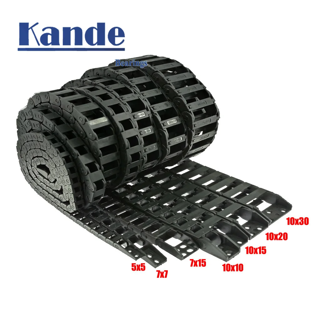 Kabel Drag 5x5 7x7 10x10 10x15 10x20 10x30 l1000mm Kette Draht Träger mit Ende Anschlüsse für CNC 3D Drucker Gravur Voron Image