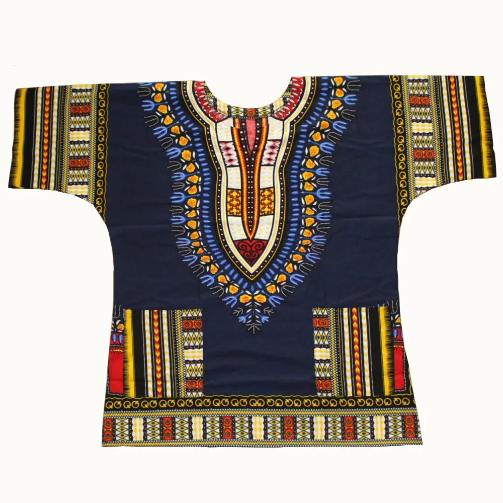 Dashiki mode design Afrikanischen traditionellen gedruckt 100% baumwolle Dashiki T-shirts für unisex Tribal Ethnic Succunct Hippie 2019