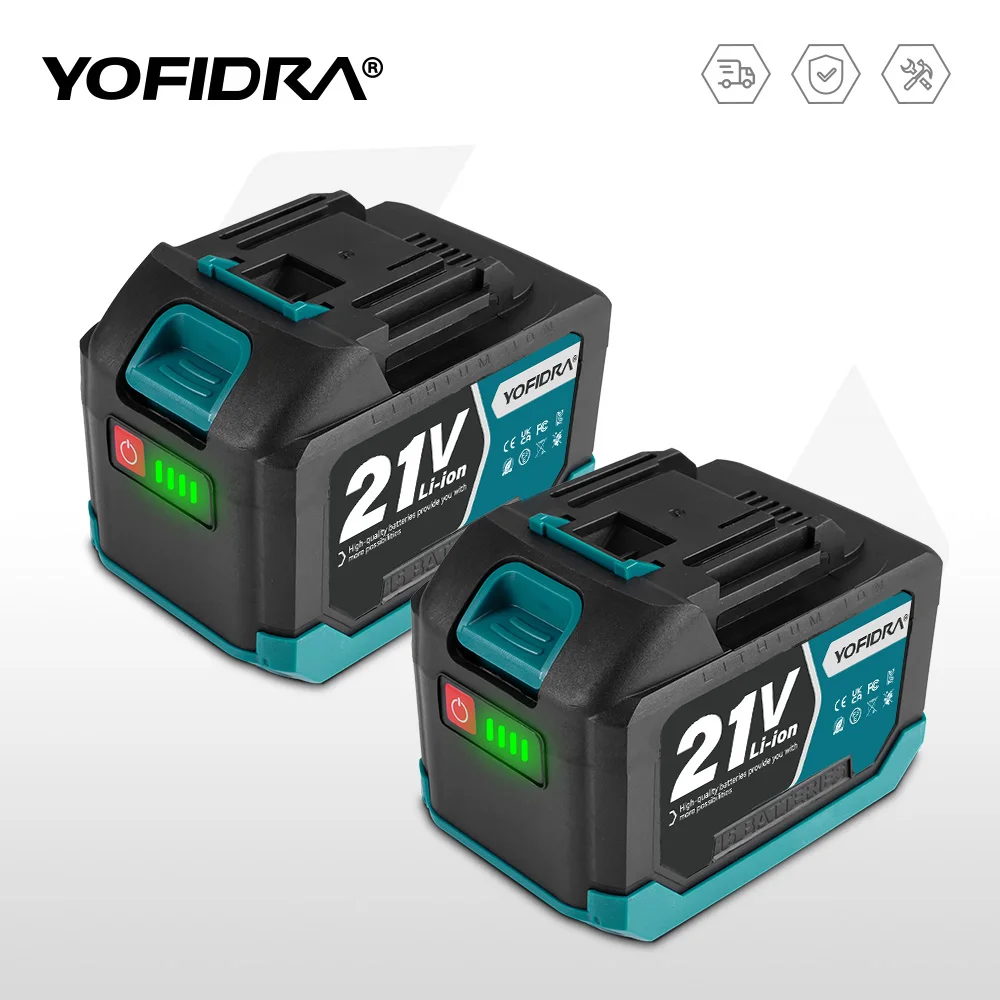 YOFIDRA Wiederaufladbare Lithium-Batterie 22500mAh 15000mAh Li-Ionen-Akku für Elektrische Kettensäge Bohrmaschine Schraubenschlüssel Elektrowerkzeug Image