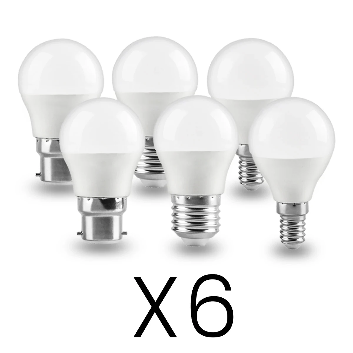 6 stücke 3 W 5 W 6 W 7 W Led-lampe 220 V Energiesparende Globus BASIS E27 E14 B22 birne Lampe Leds Kühles Licht für Home Zimmer Dekoration Lampada Image