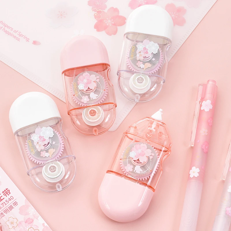 1 Stück Schulbedarf Sakura Korrekturband Niedliche kleine tragbare kleine frische Studenten mit großer Kapazität Kawaii Korrekturband Image