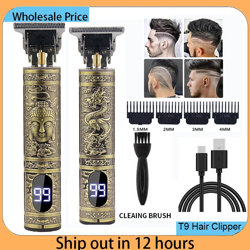 USB schnell aufladbare Haars chneide maschine elektrische Haars chneide maschine tragbare Rasierer Friseur profession elle Friseur T9 Vintage Haars ch neider Image