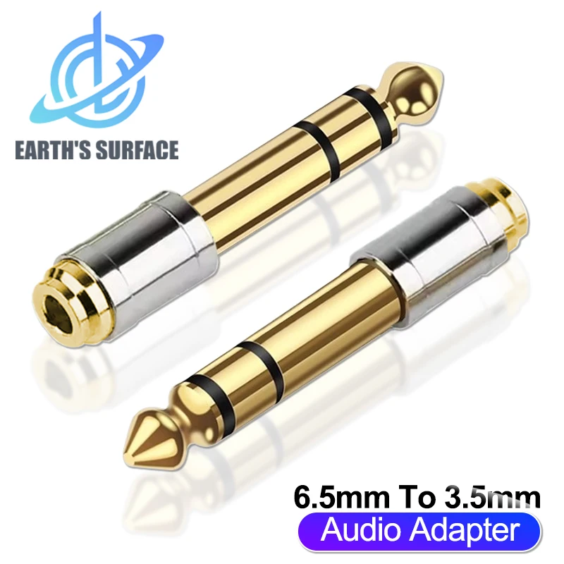 Jack 3,5 auf 6,35 Audio Adapter 6,5 mm auf 3,5 mm Jack Konverter Stecker auf Buchse Vergoldung Kopfhörer Mikrofon AUX Stecker Image