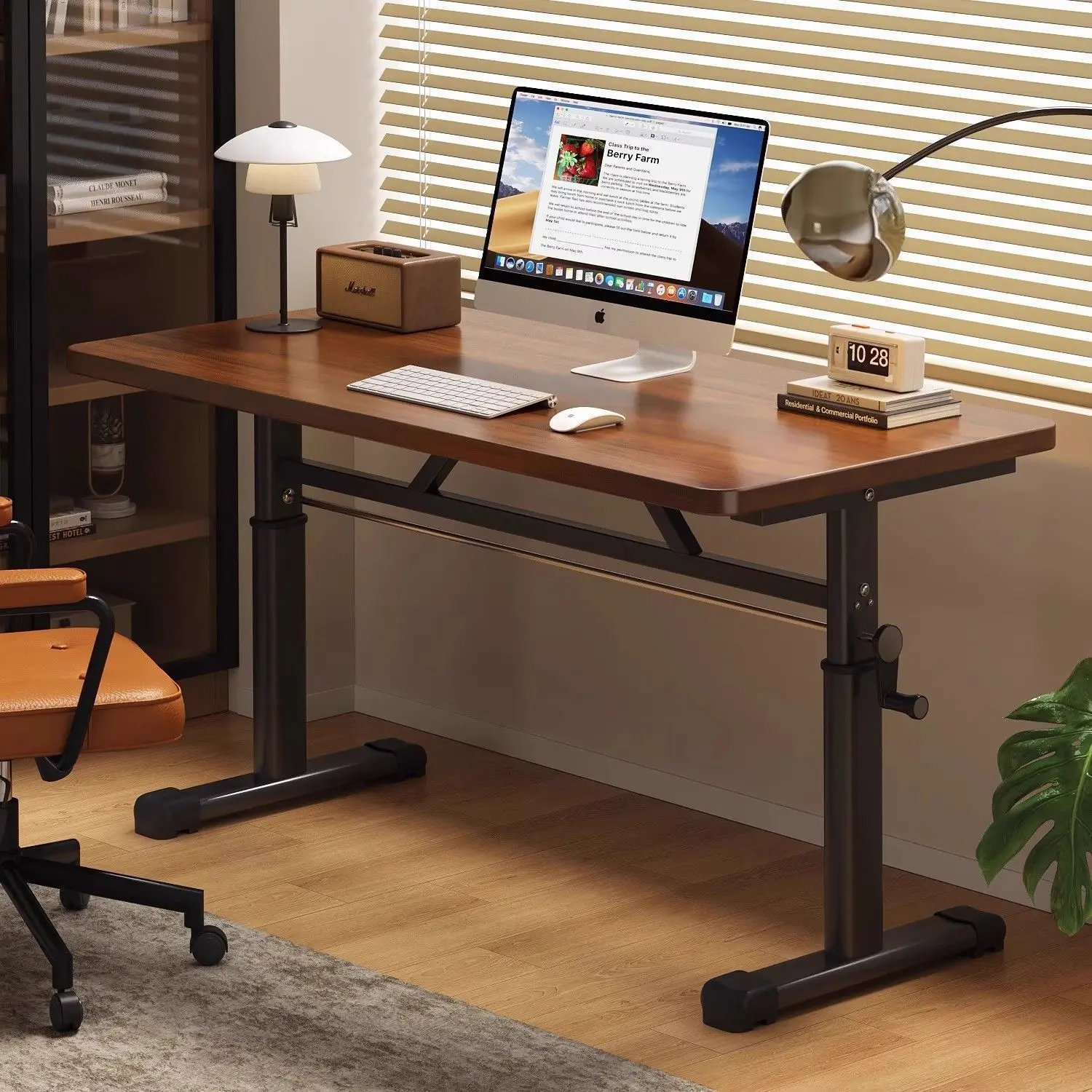 Moderner Einfacher Höhenverstellbarer Computertisch Ergonomischer Schreibtisch für Home Office Langlebiger Schreibtisch Möbel
