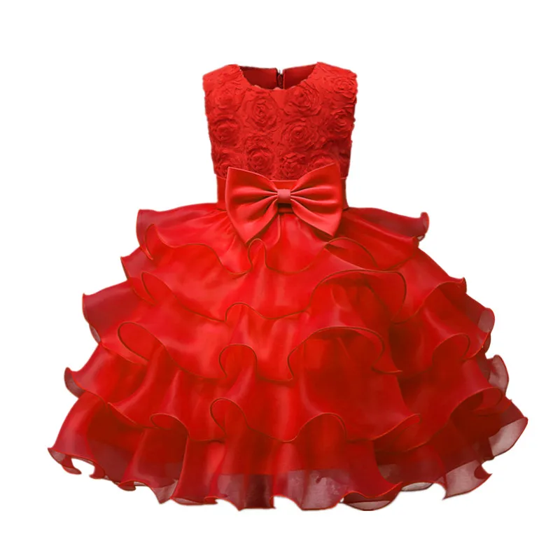 Blumenmädchenkleid für Hochzeit Baby Mädchen 2–8 Jahre Geburtstag Outfits Kinder Mädchen Erstkommunion Kleider Mädchen Kinder Partykleidung Image