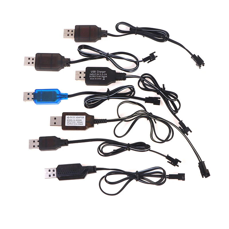 3,6–9,6 V 250 mA NiMh/NiCd-Batterie USB-Ladekabel SM 2P Vorwärtsstecker Fernbedienung Auto USB-Ladegerät Elektrisches Spielzeug ~ Image